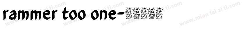 rammer too one字体转换
